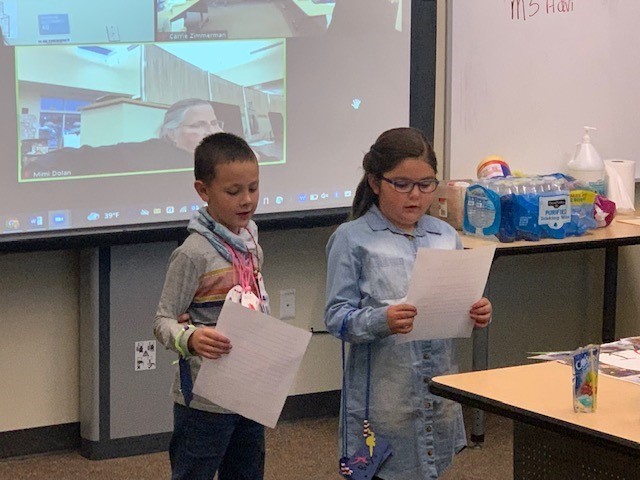 Kids presenting
